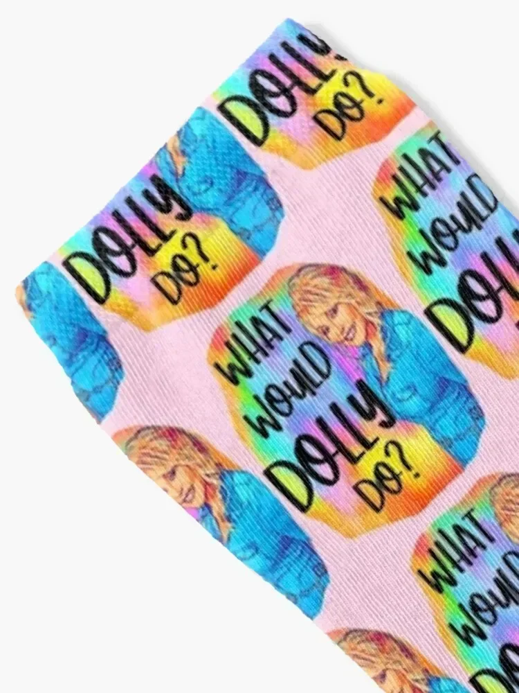 الملونة ماذا سيفعل دوللي wwdd لطيف المائية طباعة مضحك دوللي بارتون موسيقى الريف خمر الشعر الجوارب الرجعية #2