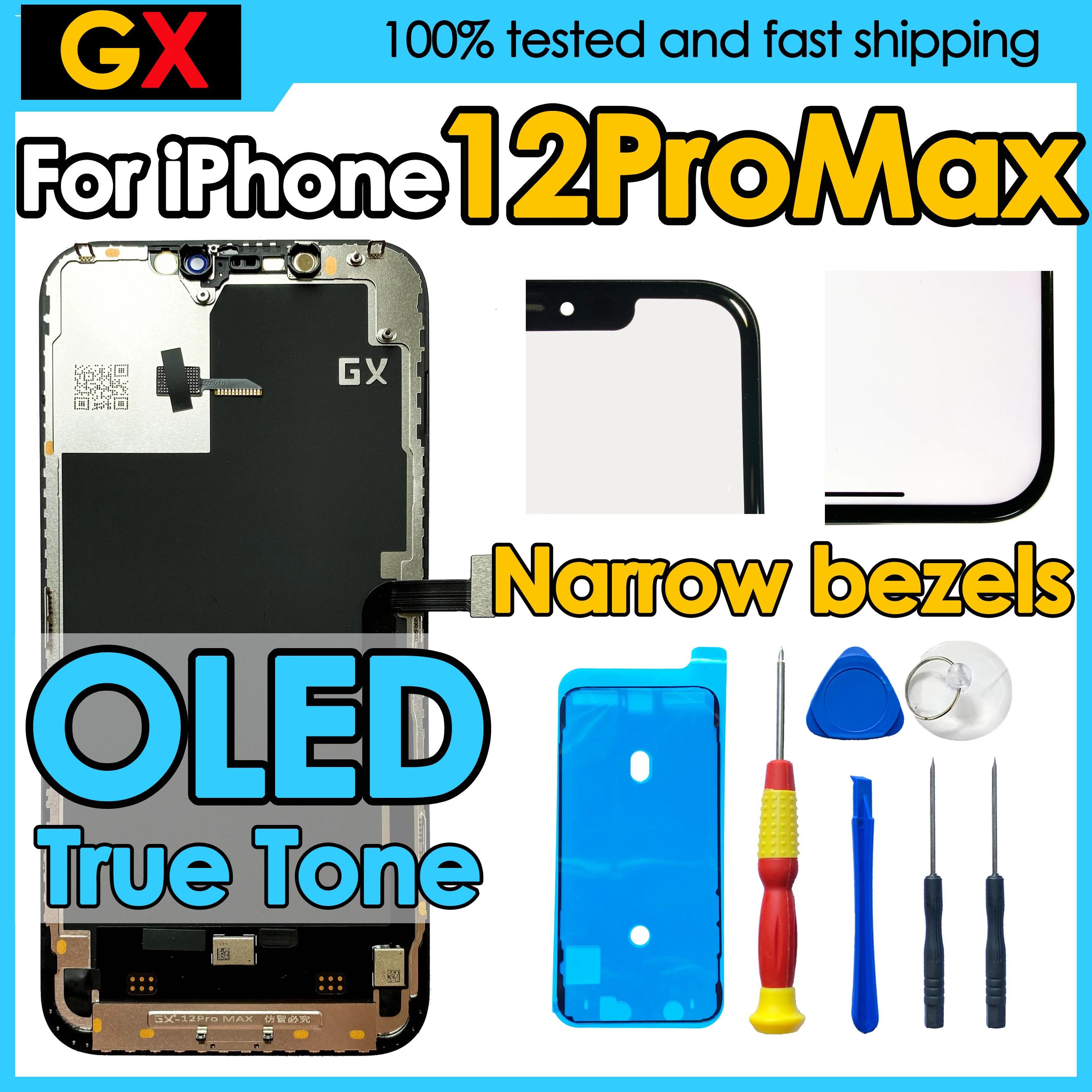 180dayswarranty-gx-oled-for-iphone-12-pro-max-screen-replacement-display-digitizer-assembly-touch-lcd-repair-kit-wholesale