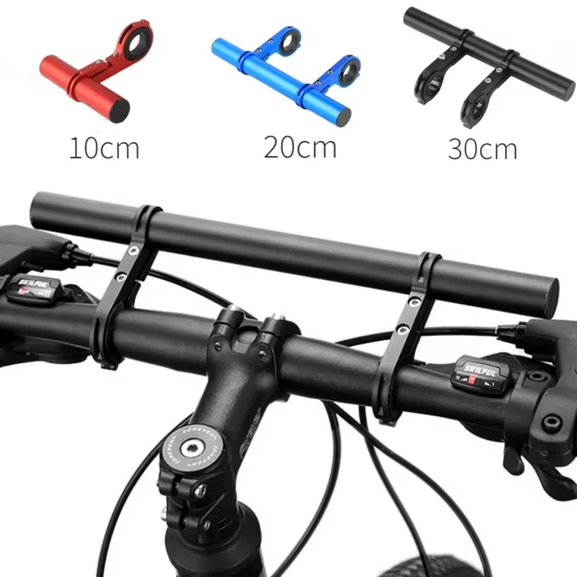 Support d'extension de guidon de vélo 10/20/30 cm, support d'extension en aluminium pour phare avant de VTT, pièces de support d'extension pour vélo de route