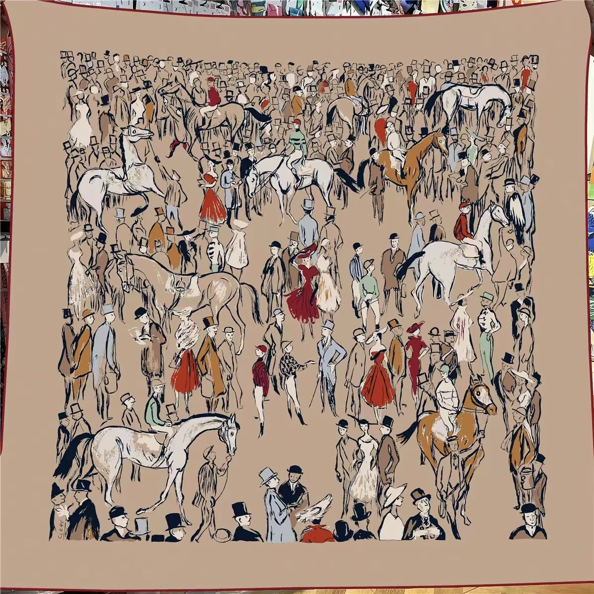 30 % Seide, 70 % Kaschmir-Schal, Designer-Luxus-Pashmina-Schals für Damen, quadratisch, handgerollte Kanten, Stola, Decke, großer Poncho, 135 cm