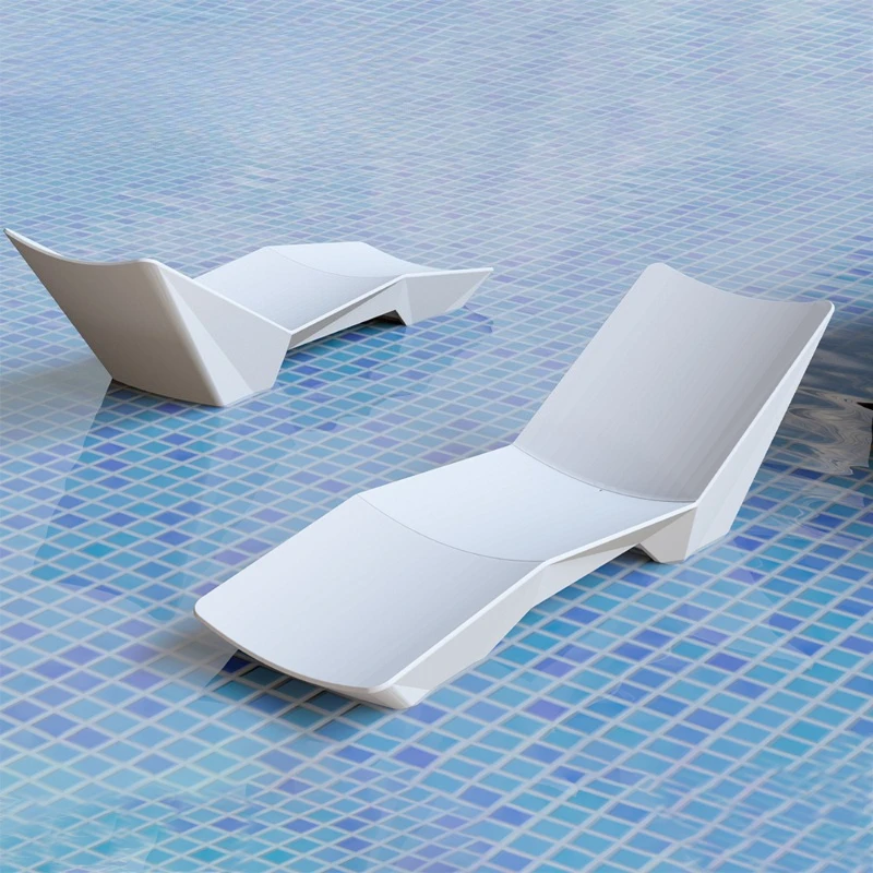 Internet celebrity beach chair pool lounge lounger villa hotel lazy chair outdoor lounge chair special-shaped fiberglass seat