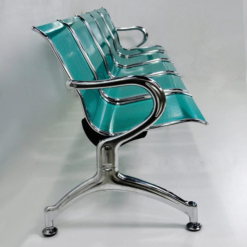 Modern Commercial Waiting Room Furniture Airport Waiting Chair 5 Seater Public PU Tandem Bench Waiting Room Bus Station Seating