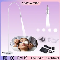 405nm White LED UV Curing Light 10W Eyelash UV Glue Nail Gel Hair Extension Polish 1Second Fast Drying Lamp Lash Tool