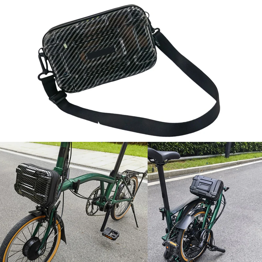 

Передняя сумка-вешалка для складных велосипедов Brompton/Cranston/3Sixty — 8-дюймовый материал EVA с сумкой для ленты, идеально подходит для ежедневных поездок и поездок