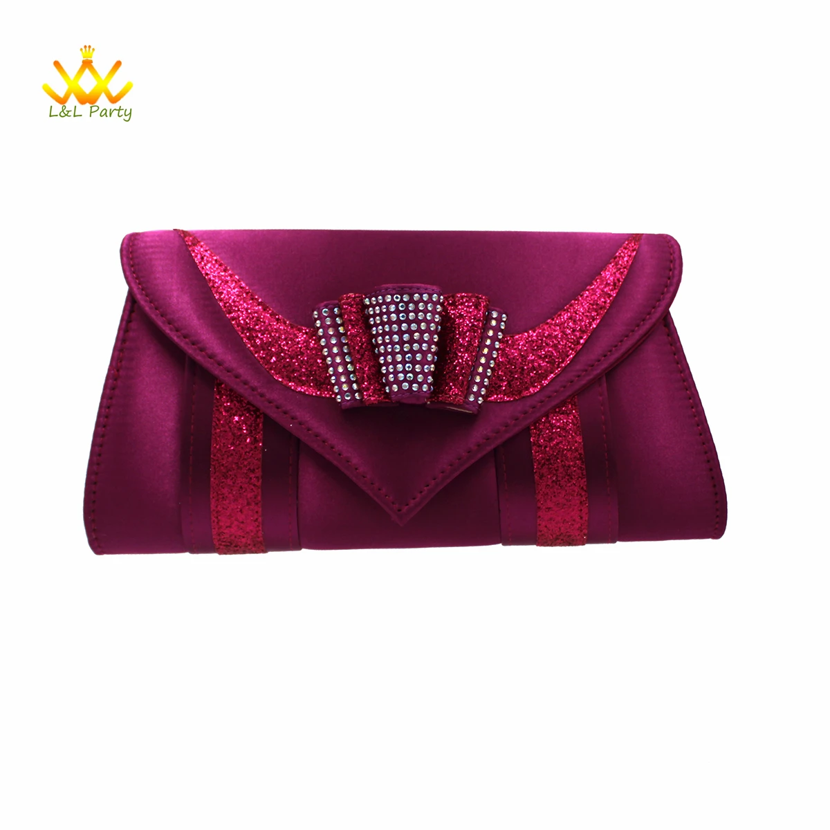 New Spring Autumn Super High Heels Shoes Matching Bag Set in Magenta Color For Nigerian Ladies Wedding Party