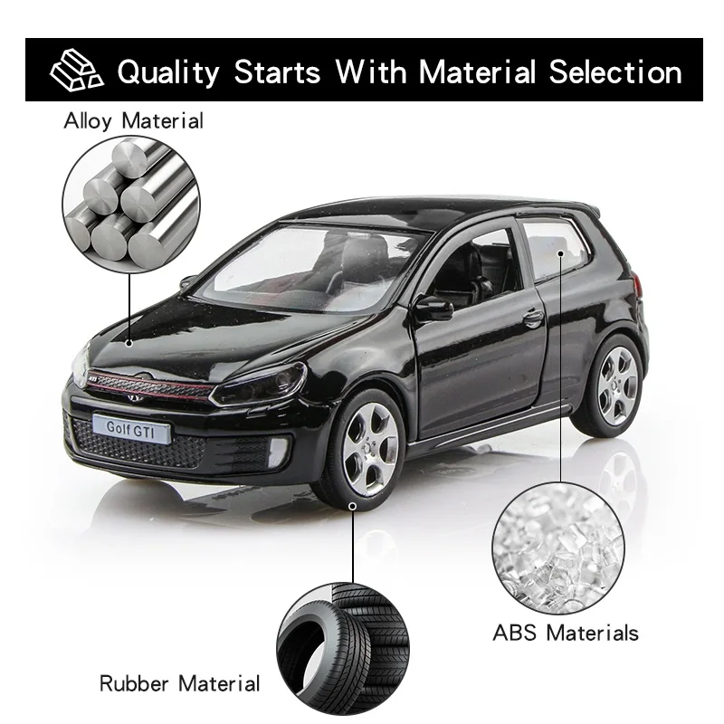 Gifts For Children 5 Inch Simulation Exquisite Diecasts & Toy Vehicles RMZ city Car Styling Golf GTI 1:36 Alloy Model Metal Car