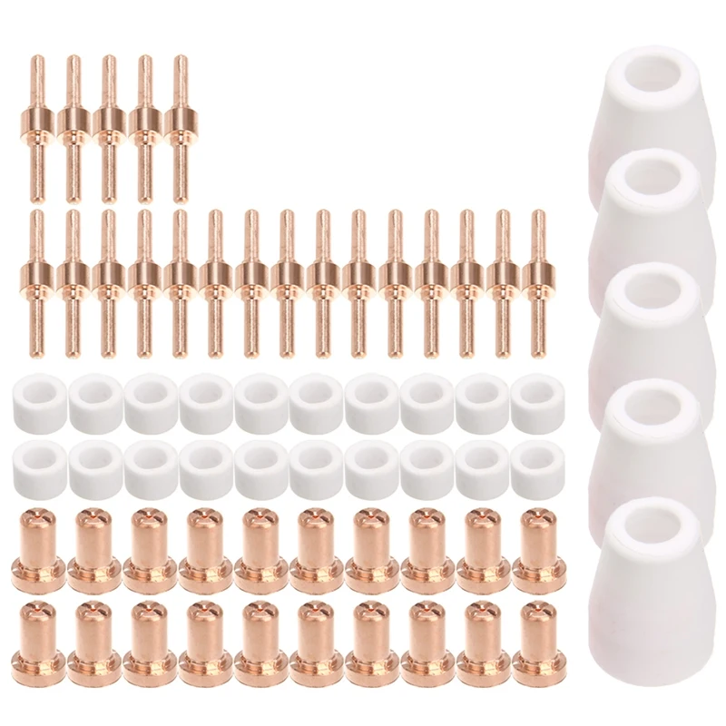 65Pcs Plasma Cutter Tip Elektroden & Nozzles Kit Verbruiksartikelen Accessoires Voor PT31 30 40 50 Plasmasnijder Lassen