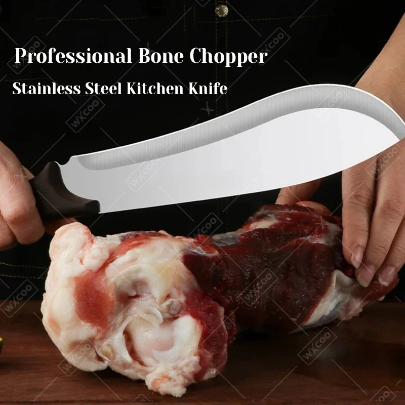 WXCOO Boning Knife Hand Forged Hammer Butcher Knife Wooden Handle Kitchen Chef Slicing Knives Cooking BBQ Fruit Steak Knife view 3