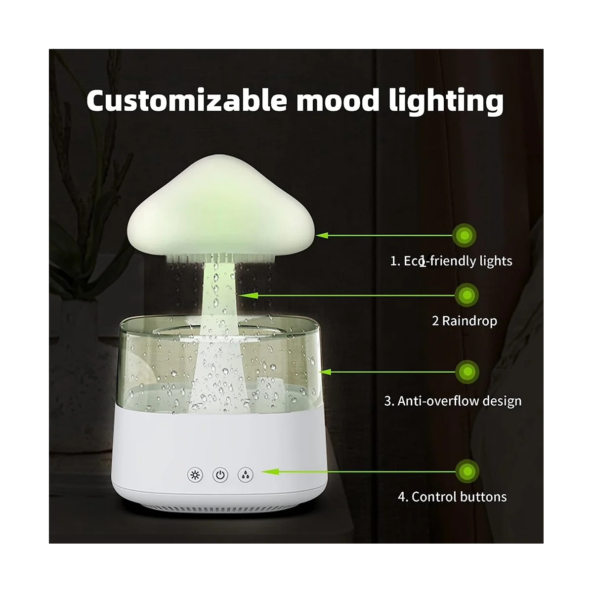 Air Humidifier,Rain Cloud Humidifier Diffuser -Humidifier Portable Mini Humidifiers Personal Desktop