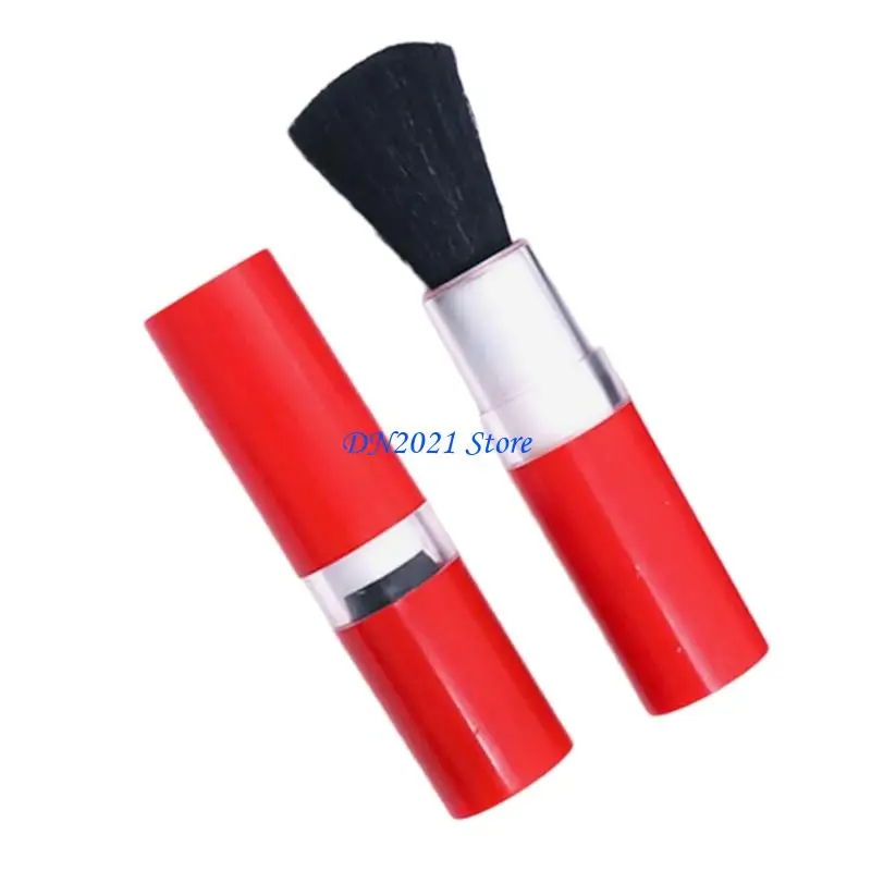 F3KE 2PCS Lipstick Retractable Cleaning Brush Computer Keyboard Dust Remover Compactly Design Camera Lens Cleaner Accessories