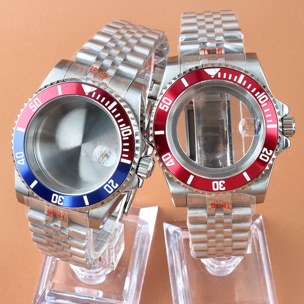 

Fit Submariner NH35 40mm Case Sapphire Glass Stainless Steel Jubilee Bracelet For Seiko NH35 NH34 NH36 NH38 Movement 28.5mm Dial