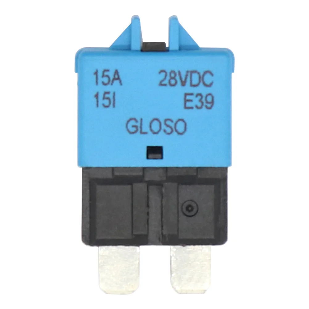 15A Circuit Breaker ATC Blade Fuse Manual Reset Resettable 15 Amp 28V DC for Marine Rally Automotive Boat Car Accessories Parts