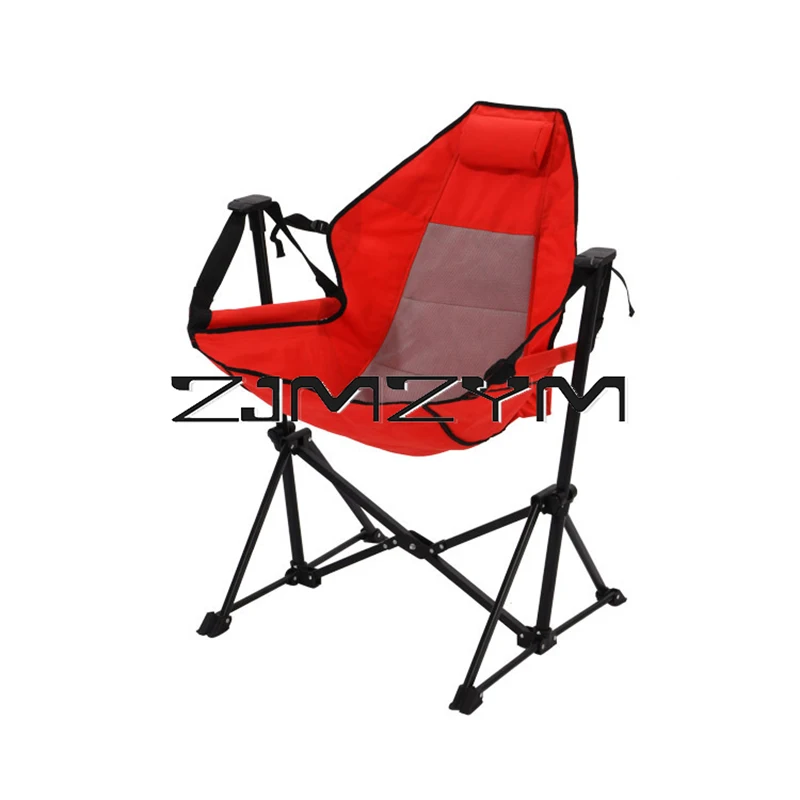 Outdoor Folding Rocking Chair Relax Recliner Portable Camping Chair Fishing Beach Armchair Garden Deckchairs