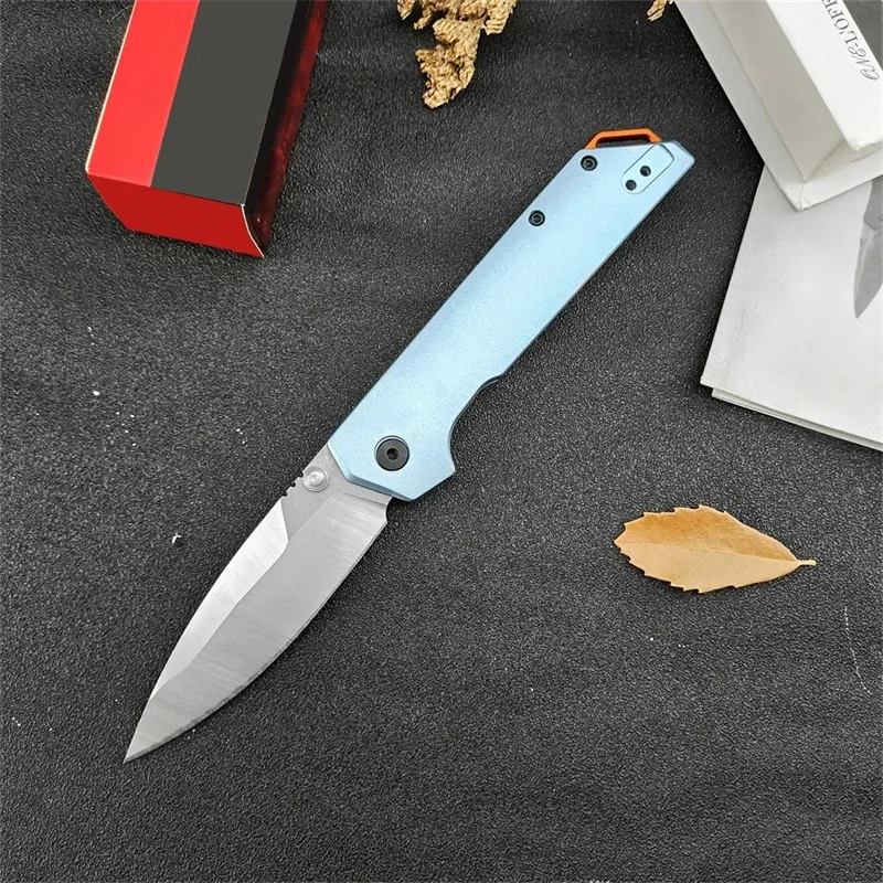 

Portable Outdoor 2038 Series Ks Iridium Folding Knife D2 Blade Wathet Aluminum Handle EDC Tactical Hunting Pocket Knife