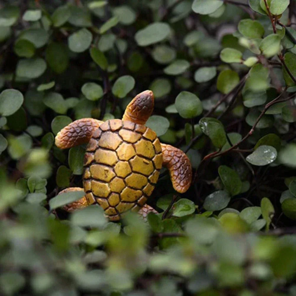 Mini modelo de tortuga marina, adornos de resina para acuario, pecera, decoración del paisaje del hogar, accesorios de diseño de mano de obra fina,