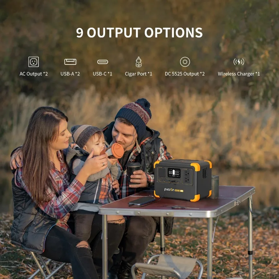 Портативная электростанция E500LFP, солнечный генератор 600 Вт/576 Втч с резервной батареей LiFePO4 для быстрой зарядки, идеально подходит для домашнего использования RV T