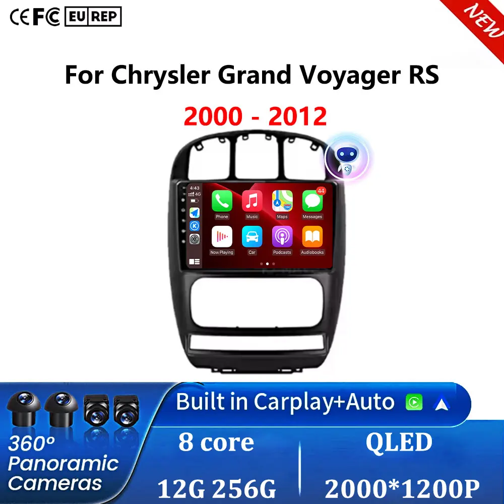 Für Dodge Caravan 4 Für Chrysler Grand Voyager RS 2000-2012 Android 16 Carplay Auto Auto Radio Multimedia Video Player GPS WIfi