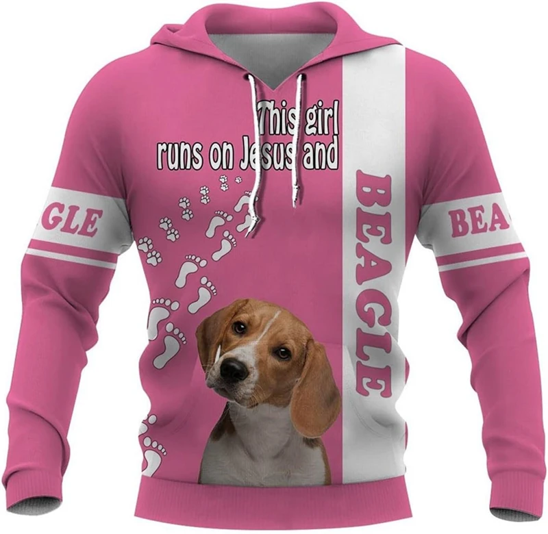 3D Printed Beagle Dogs Graphic Hoodies Men Women New Fashion Cute Animal Pullovers Streetwear Tracksuit Beagle Lover Clothing