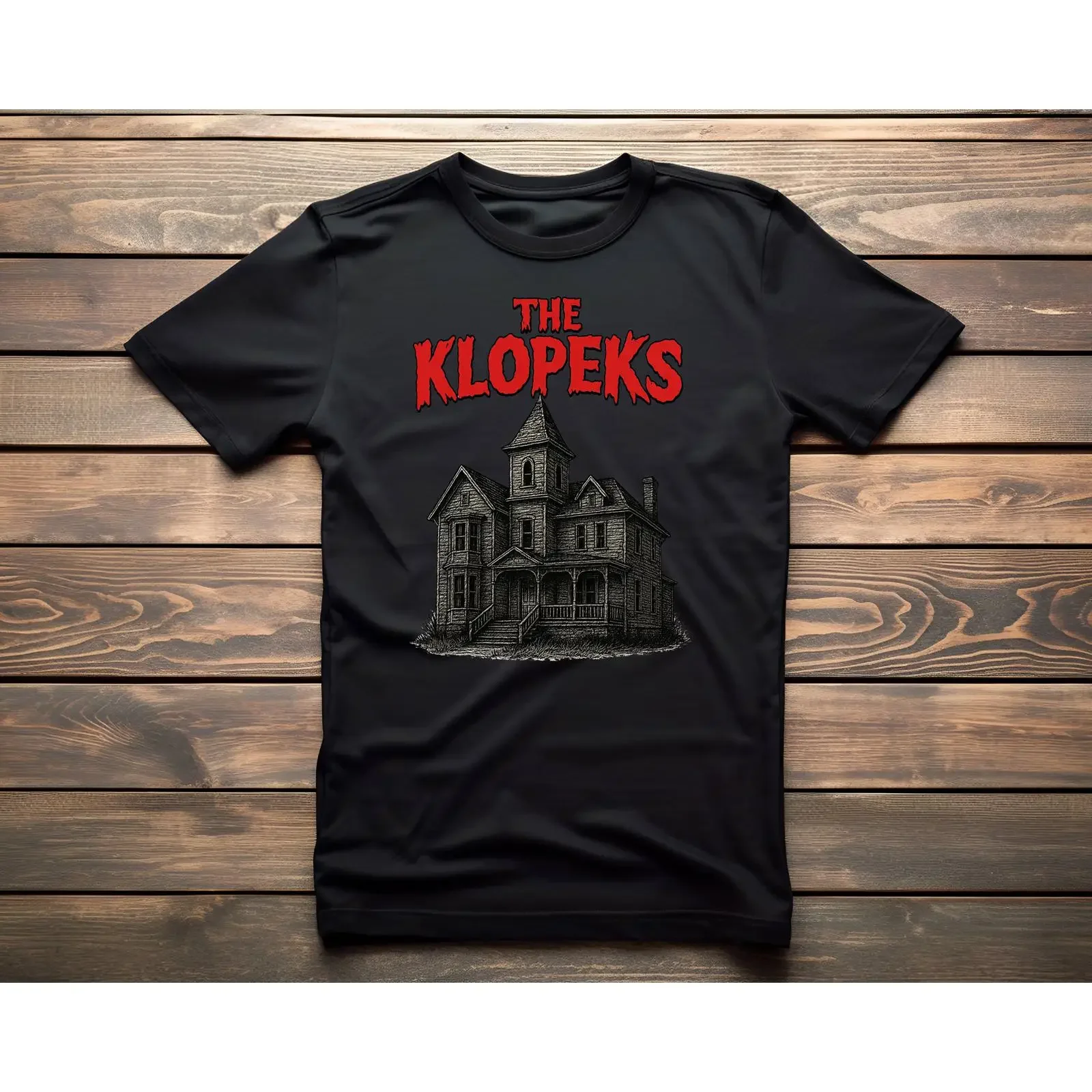 Das Klopeks Funny 90's Horror Movie Themed T-Shirt, Vintage-Waschung, Streetwear, stilvolle Mode, weich, vielseitig, bequem
