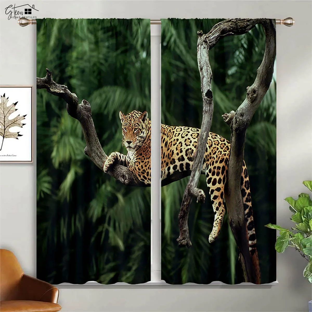 

Tiger Print Curtains Jungle Snow Black And White Lion Tiger Gaze Ins Boys Bedroom Living Room Animal Home Curtains 2pcs