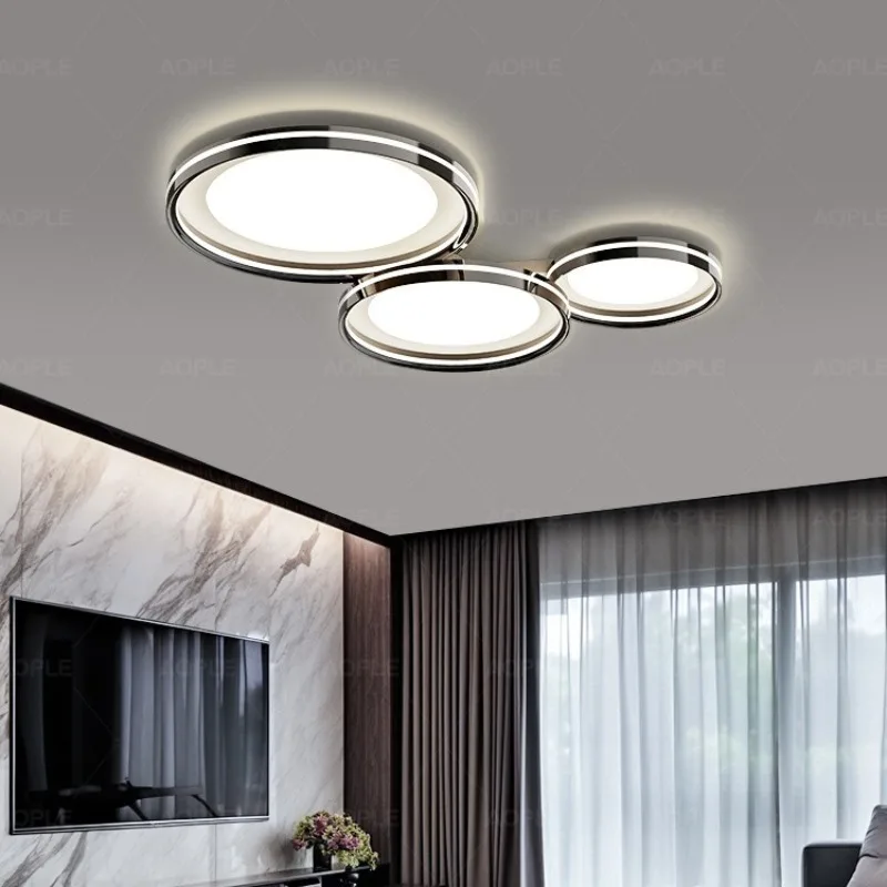 Simple Personality Ultra-Thin Metal Ceiling Lamps Eye Protection Living Dining Room Ceiling Lights Bedroom Kitchen Study Decor