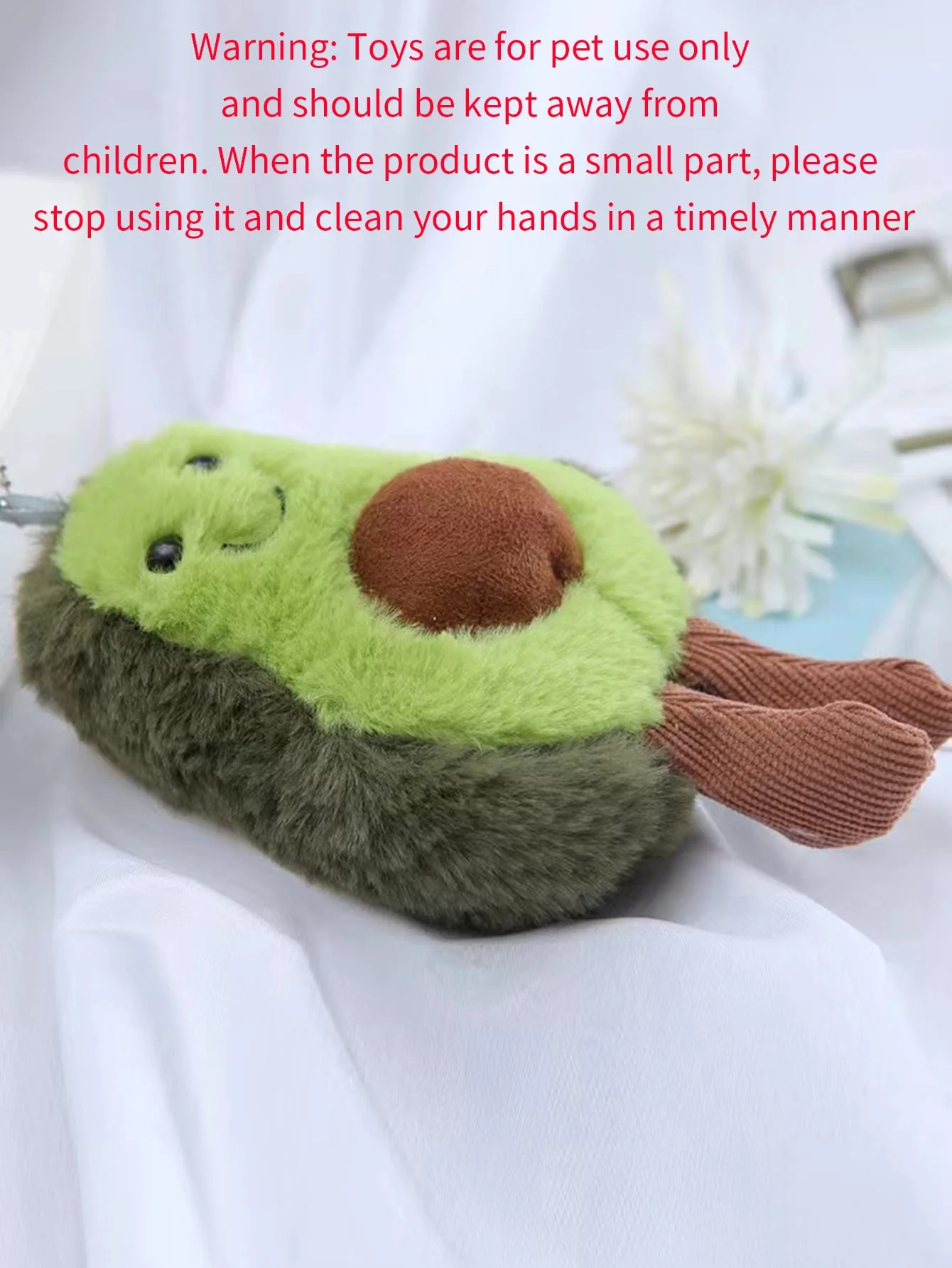 A cute avocado pet plush toy, suitable for daily companionship of small and medium-sized dogs