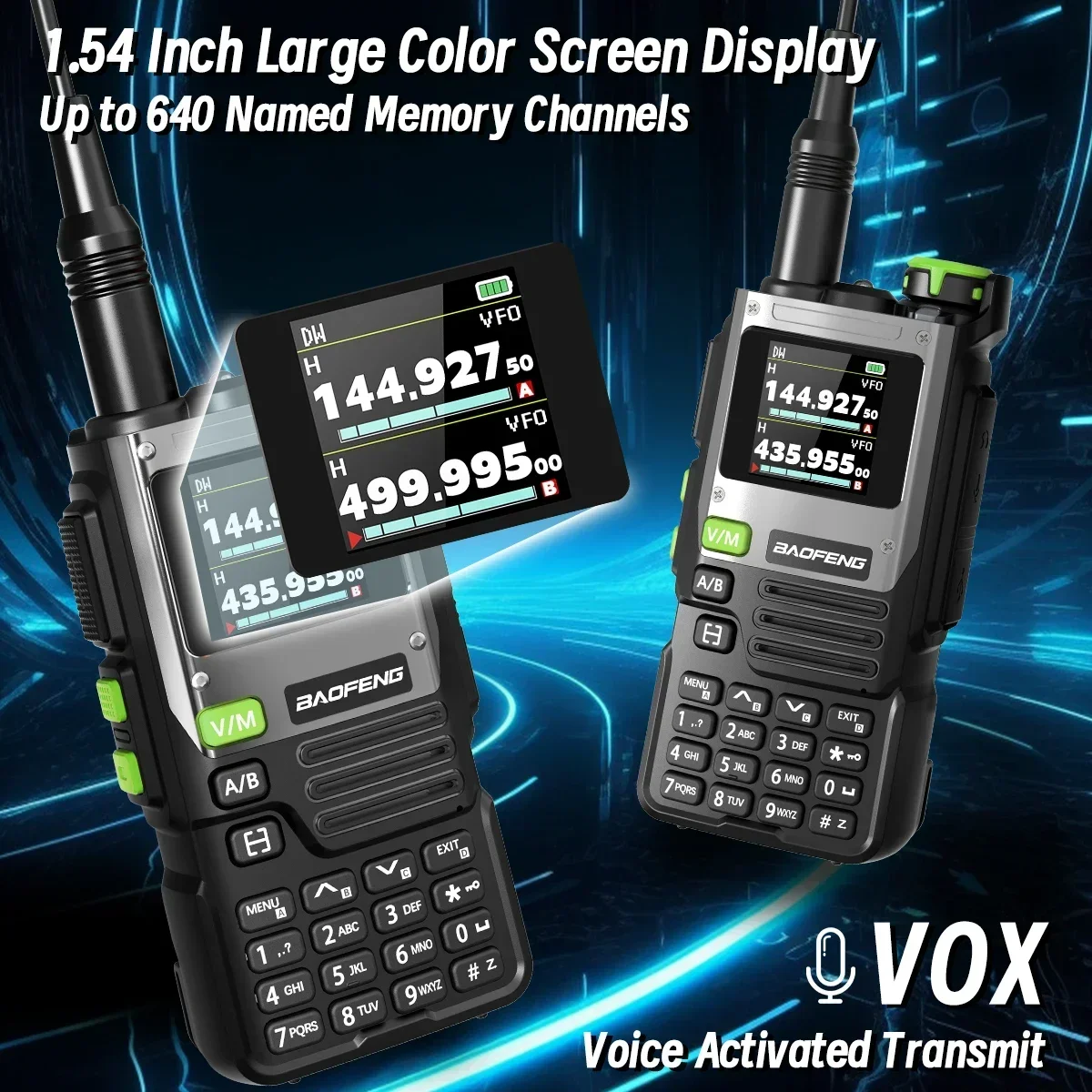 BaoFeng K61 PRO Multi Band Walkie Talkie Wireless Copy Frequency DTMF NOAA Type-C 640CH Upgraded UV-5R UV-K5 8 Ham Two Way Radio