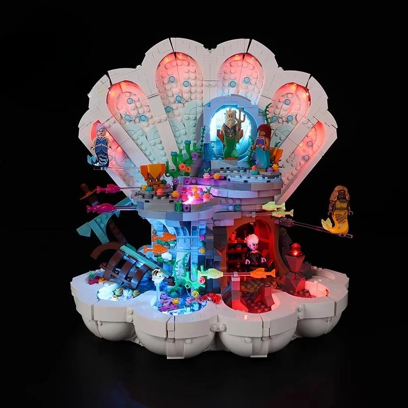 LED Lighting Set Suitable for LEGO The Little Mermaid Royal Clamshell 43225 (Not Including Building Blocks)