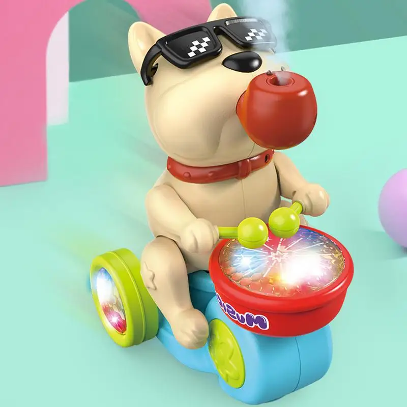 Jouet de chien de tambour musical pour enfants, train musical 4.2, jouets de pulvérisation, jouets de chien de tambour pour le plaisir des filles et des enfants