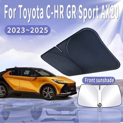 Car Sun Visor For Toyota C-HR GR Sport AX20 2023 2024 2025 MK2 Front Windshield Sunshade Heat Insulation Summer Auto Accessories