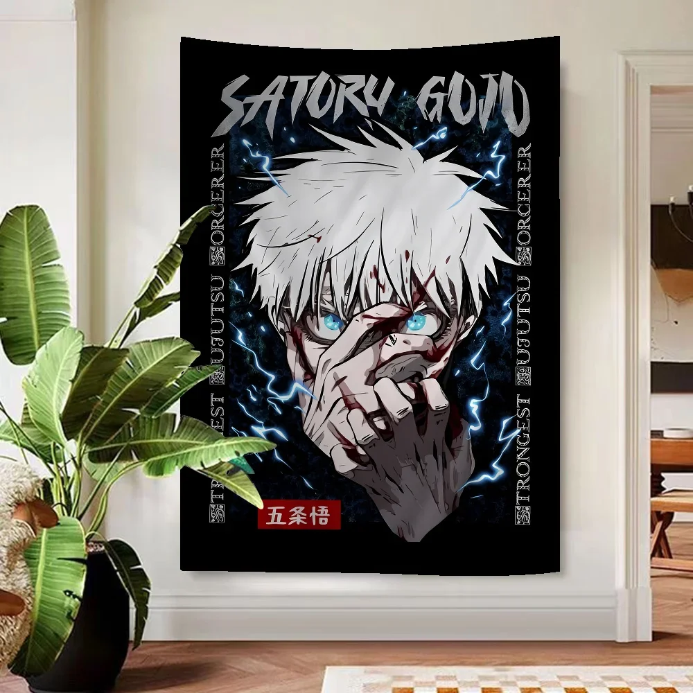 Anime Gojo Satoru Cartoon Tapestry Wall Hanging Decoration Household Home Decor