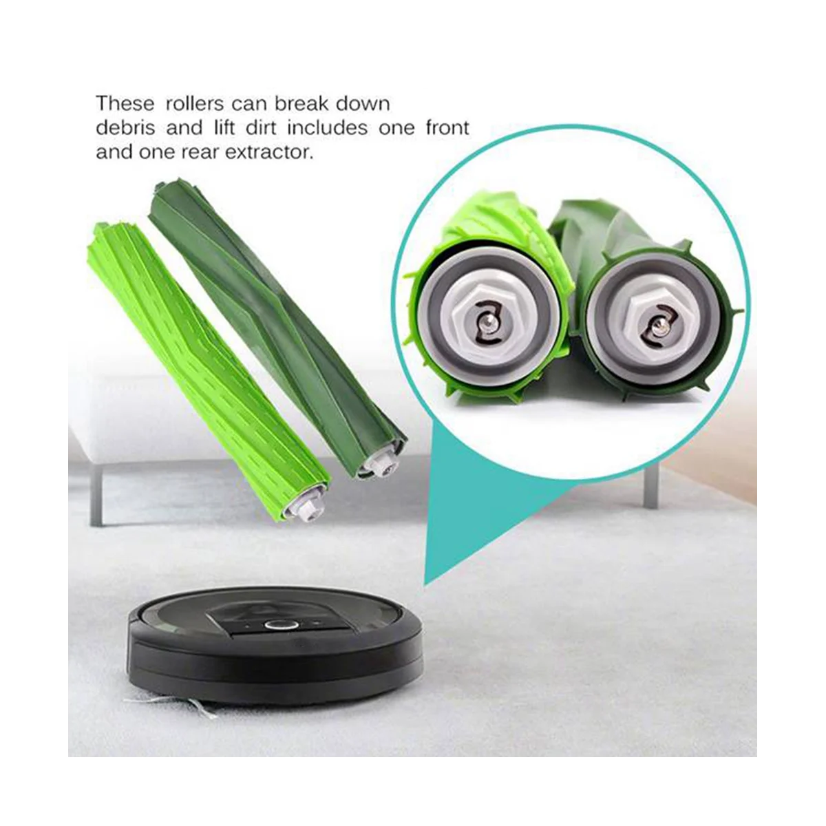 A09G-Filtro Hepa Cepillo Lateral principal para aspiradora I7 I7+ I6+ I8 I3+/Plus E5 E6 E7