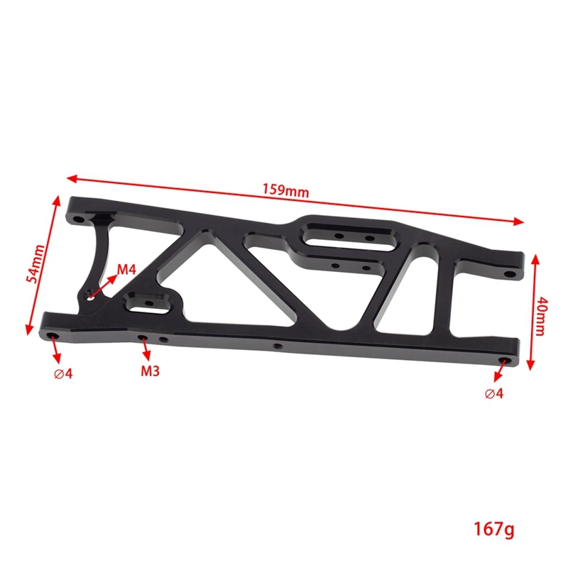 Brazos de suspensión inferiores traseros de Metal ARA330654 para Arrma 1/8 Kraton Notorious Outcast Talion 1/7 Fireteam Parts