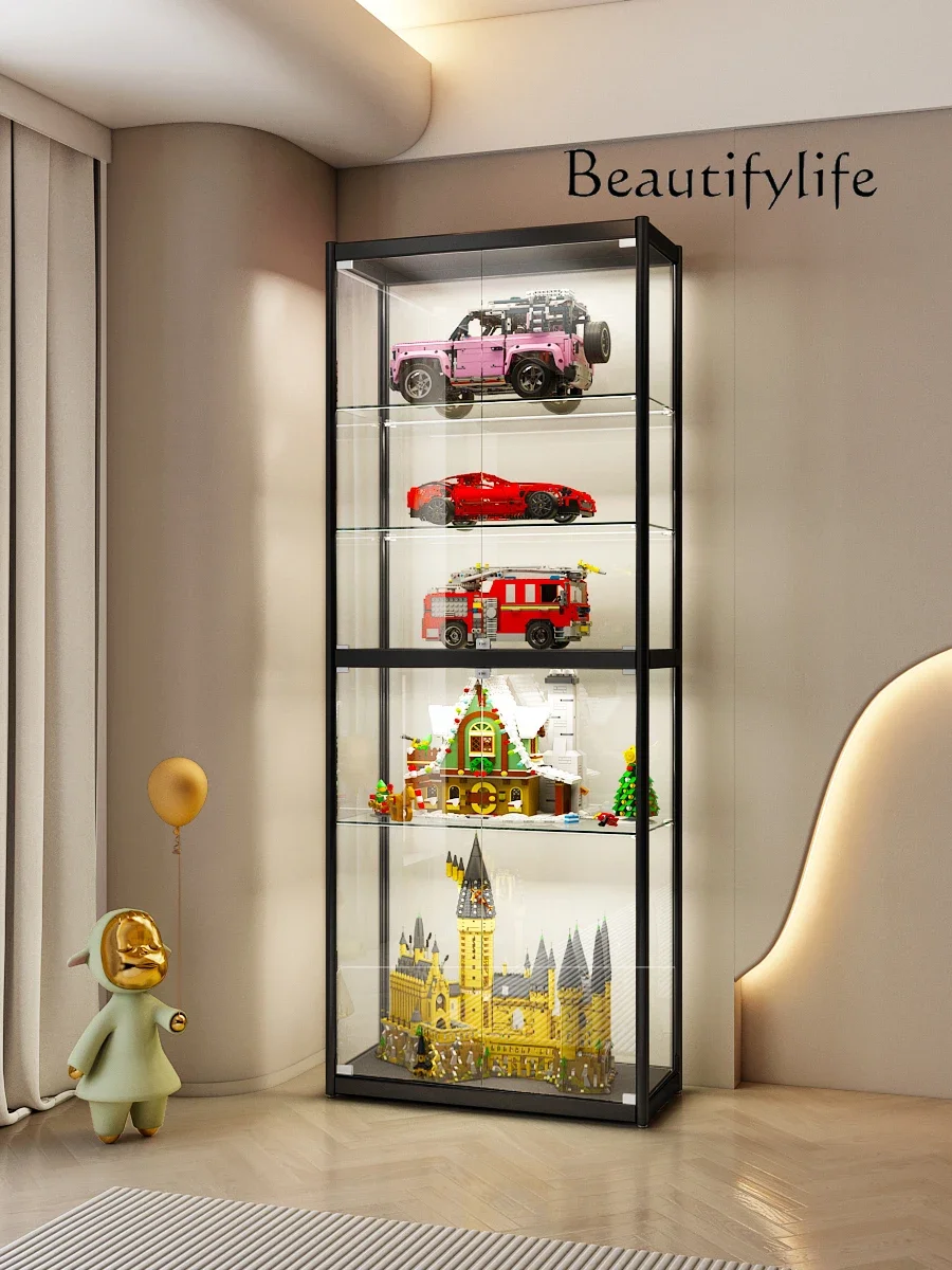 LEGO Display Cabinet Figure Glass Showcase Model Toy Transparent Glass Household Shelf Display Cabinet