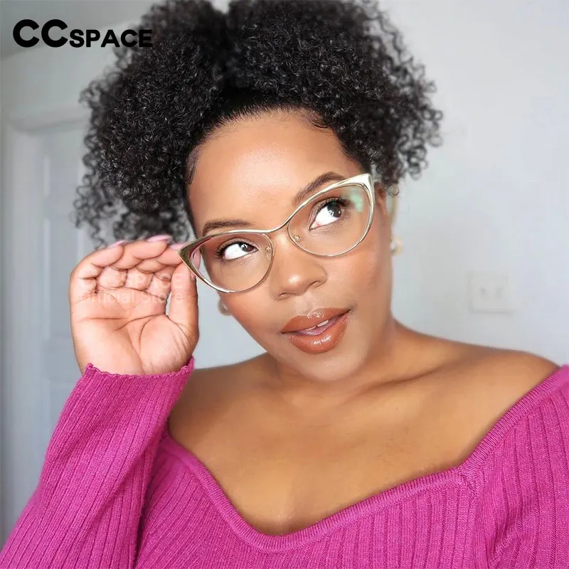 R55033 Sexy Cat\'s Eye Metal Frame Presbyopic Glasses for Women Optical Computer Glasses Series Glasses Fashion Glasses.+50~+100