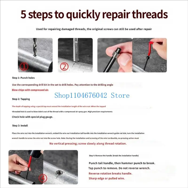 652F Thread Restoration Tool for Garage and Home Maintenance Tasks