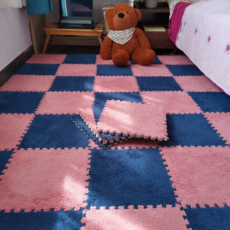 puzzle pieces carpet plush bedroom carpet shop for baby crawling mat 30 * 30cm