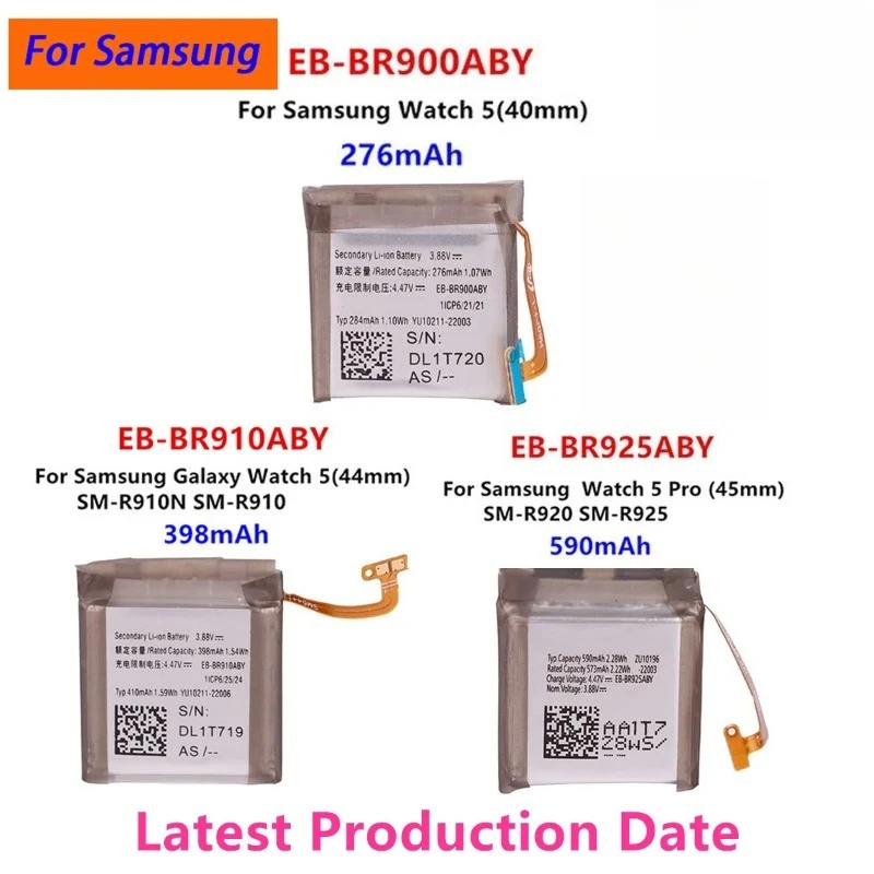 EB-BR900ABY EB-BR910ABY EB-BR925ABY لسامسونج غالاكسي Watch5 40 مللي متر 44 مللي متر ساعة 5 برو 45 مللي متر بطاريات الساعات الذكية #2