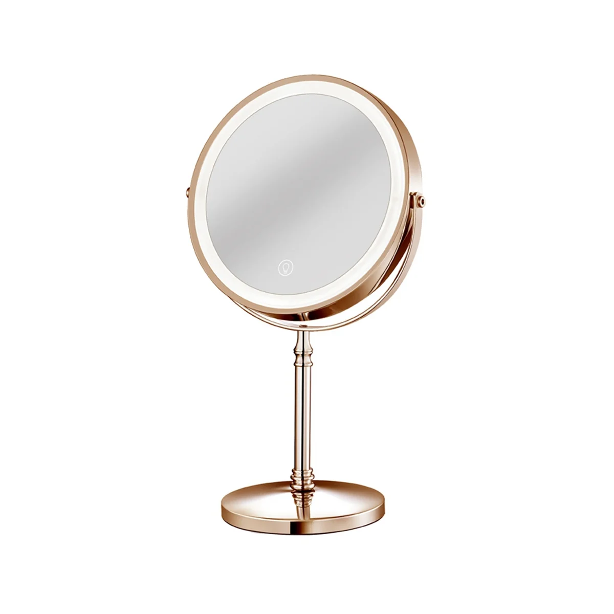 

10X LED Mirror Rechargeable Make Up Mirror with 3 Colors, Brightness Adjustable Magnification Cosmetic Mirror 2 Side-C