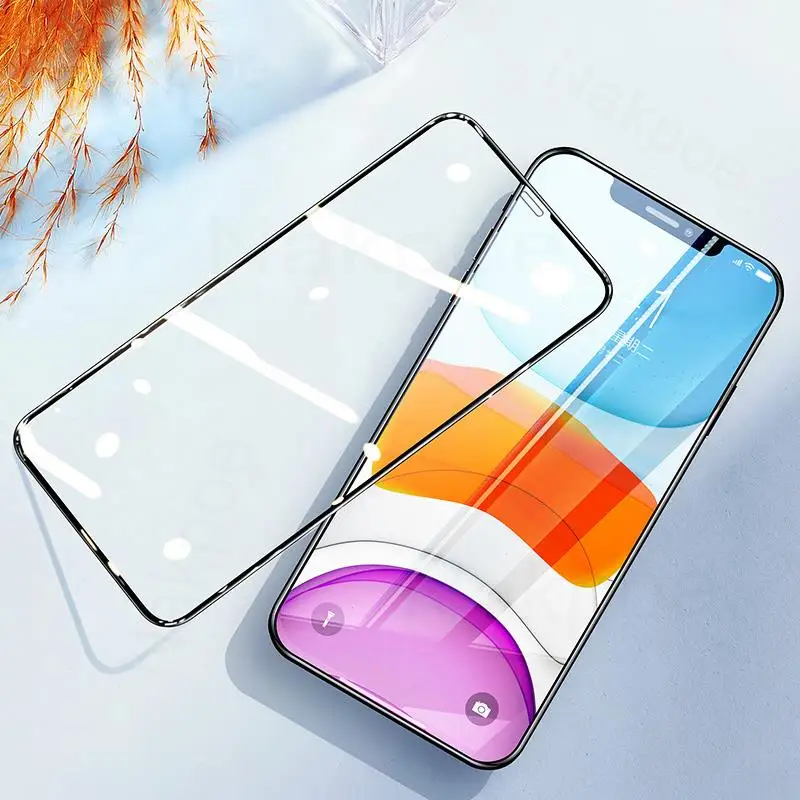 9D Tempered Glass For Apple iPhone 14 13 12 11 Pro Max mini Screen Protector iPhone X XR XS Max 7 8 Plus SE 2020 Protective Film