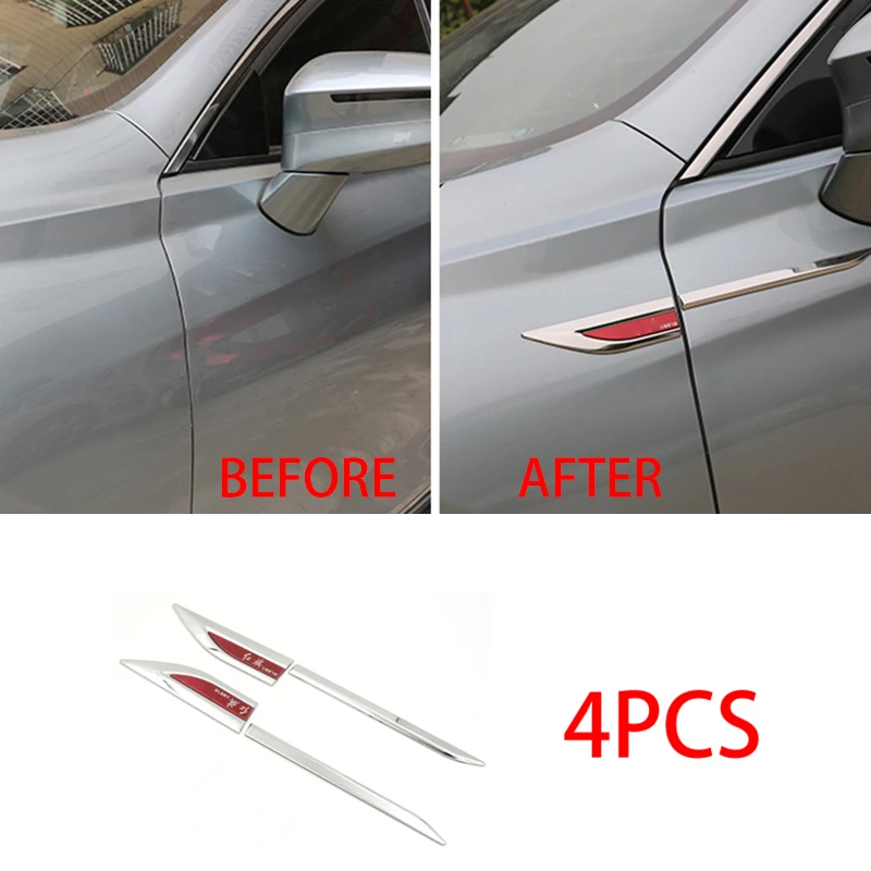 

4 шт. декоративных наклеек-накладок на боковые панели кузова с логотипом Hongqi для Ousado H5 H9 H7 HS5