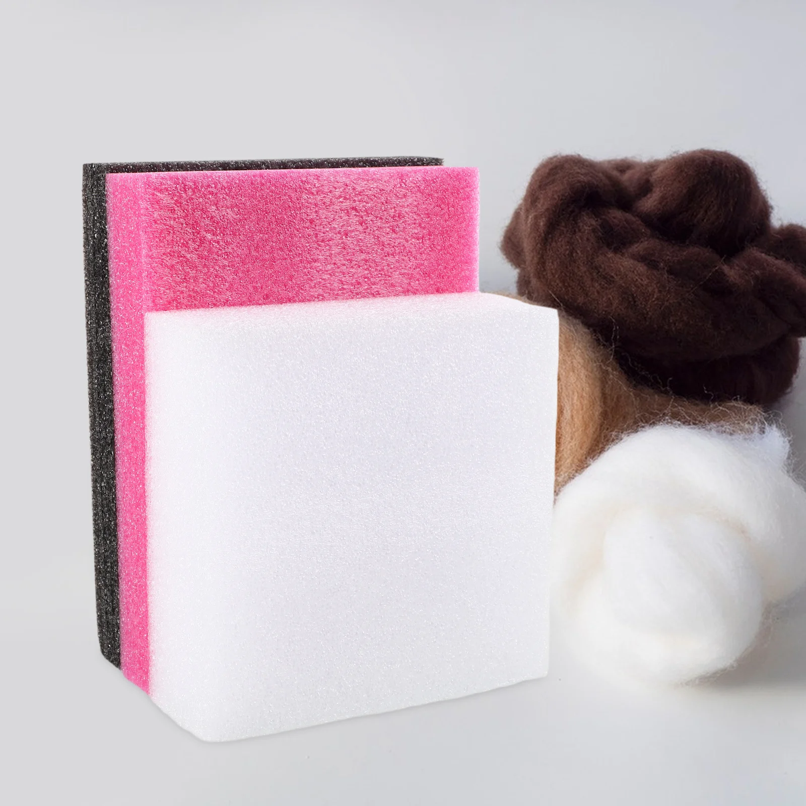 

3Pcs Needle Felting Foam Padding Nonslip Cushioned Mat Craft Tool Felt Wool Needlework DIY Base DIY Needle Felting Supplies