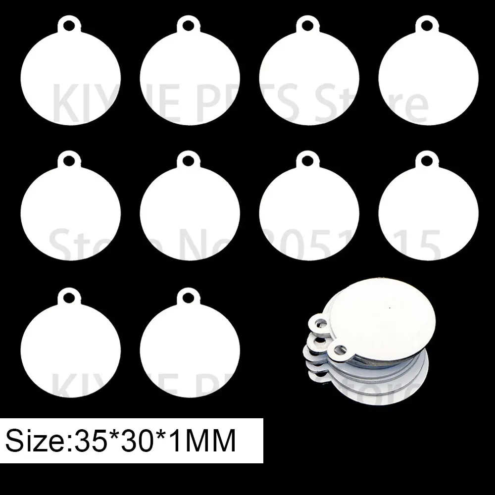 100Pcs Customize Sublimation Dog Tag Pet Aluminum Id Cat Accessories Address Tag For Dogs Heat Transfer Printing Blank Nameplate