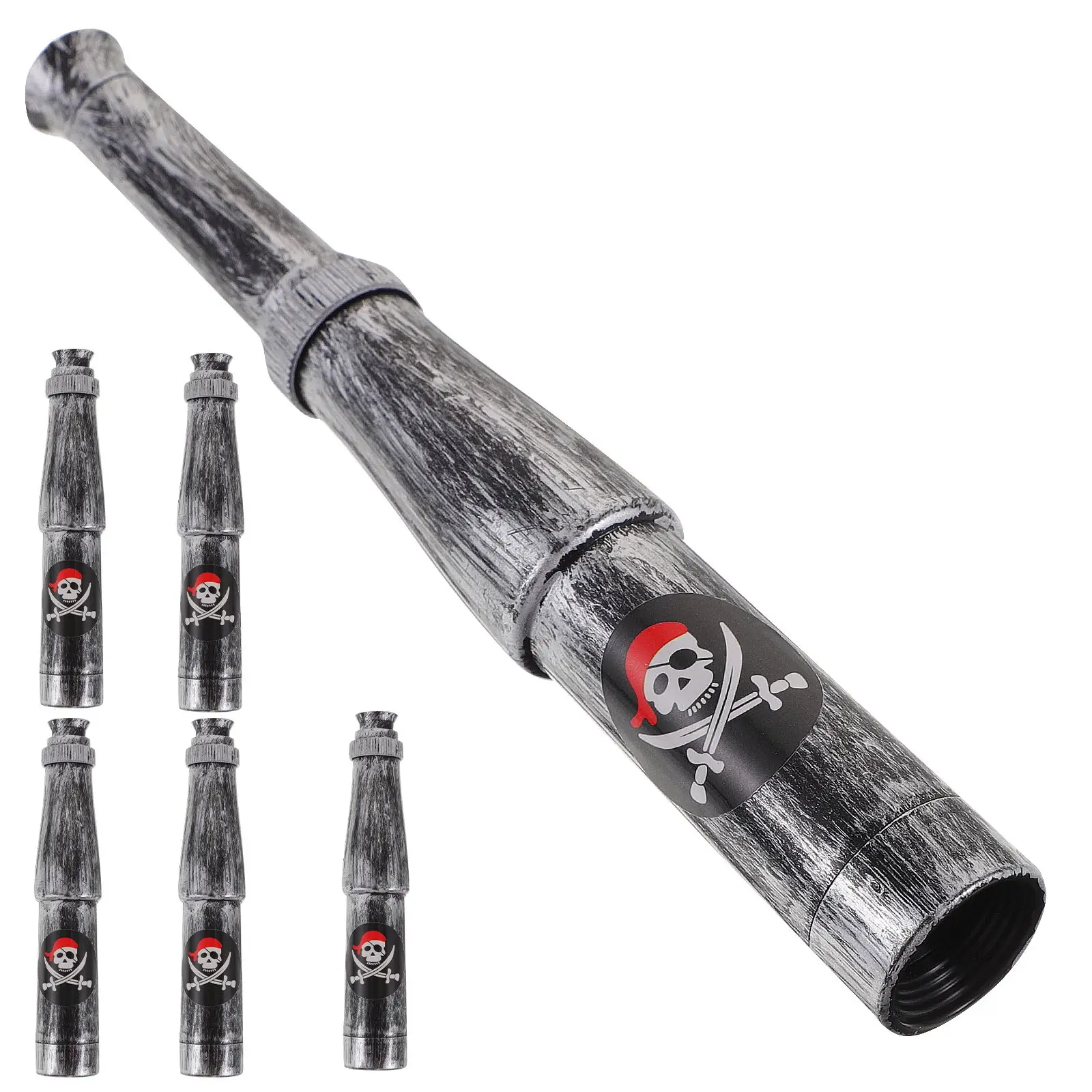 6 Pcs Fashion Telescope Child Telescopes Bubble Wands Plastic Pirate Party Favors