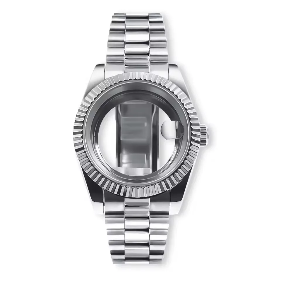 

36MM/39MM Watch Case Fit NH34 NH35 NH36 ETA2824 2836 Movement Sapphire 100m Waterproof Presidential Bracelet Strap