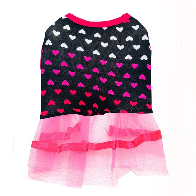 

Small and Medium Dog Love Dress Pet Summer Lace Lace Dress Teddy Breathable Pullover Pretty Dog Skirt