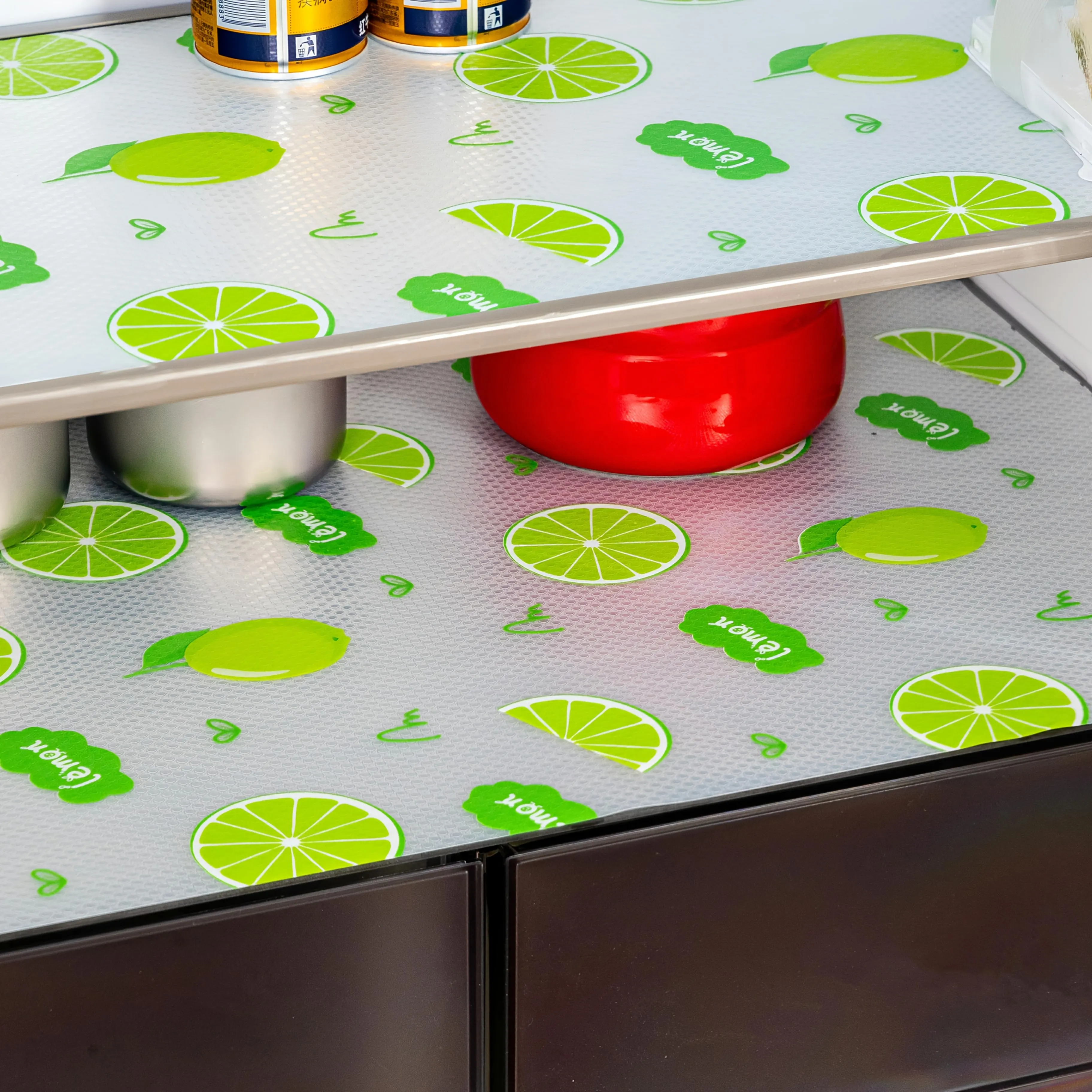 4PCS EVA Kühlschrank Pad Wasserdicht Anti-öl Kann Geschnitten Werden Gewaschen Küche Tischset Schublade Schuh Schrank Regale kühlschrank Pad Hause – Detail 8