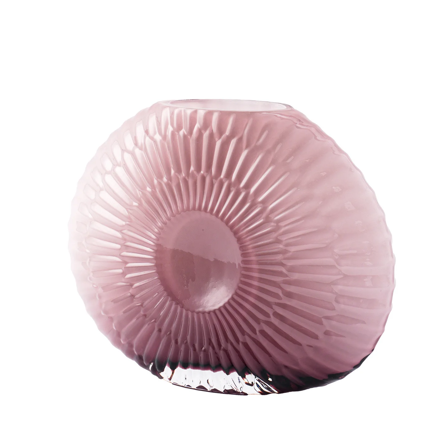 Modern pink shell artistic glass vase home decoration ornament living room dining table