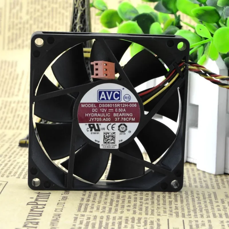 Original CPU Fan for AVC DS08015R12H-006 12V 0.50A Maglev Cooling Fan 8015 80x80x15mm