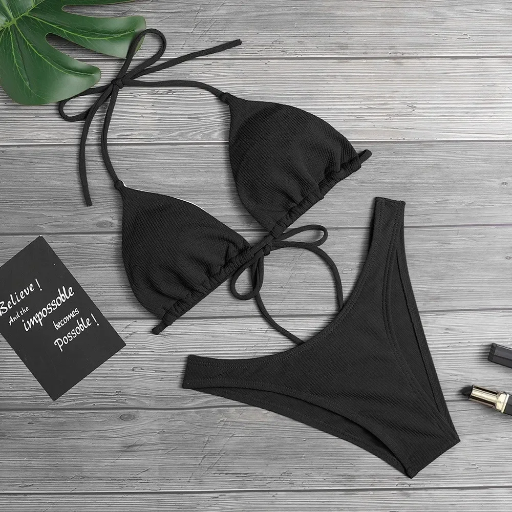 

2023 Monochrome Women's Sexy Bikini Women's Swimwear Beach Bikini Beach Suit Bathrobe Swimwear